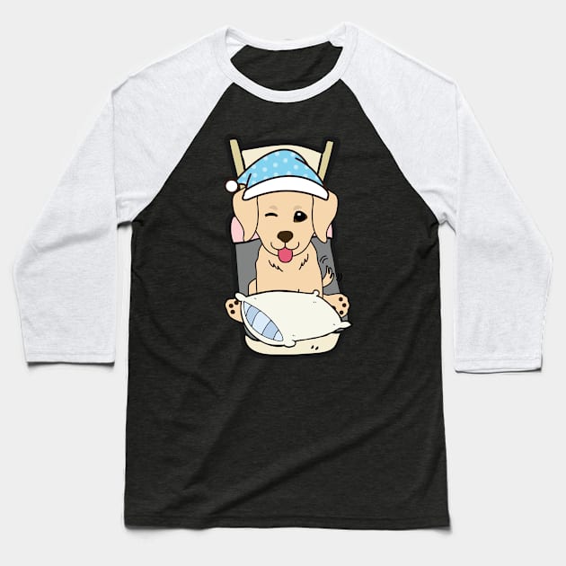 Cute retriever is going to bed Baseball T-Shirt by Pet Station